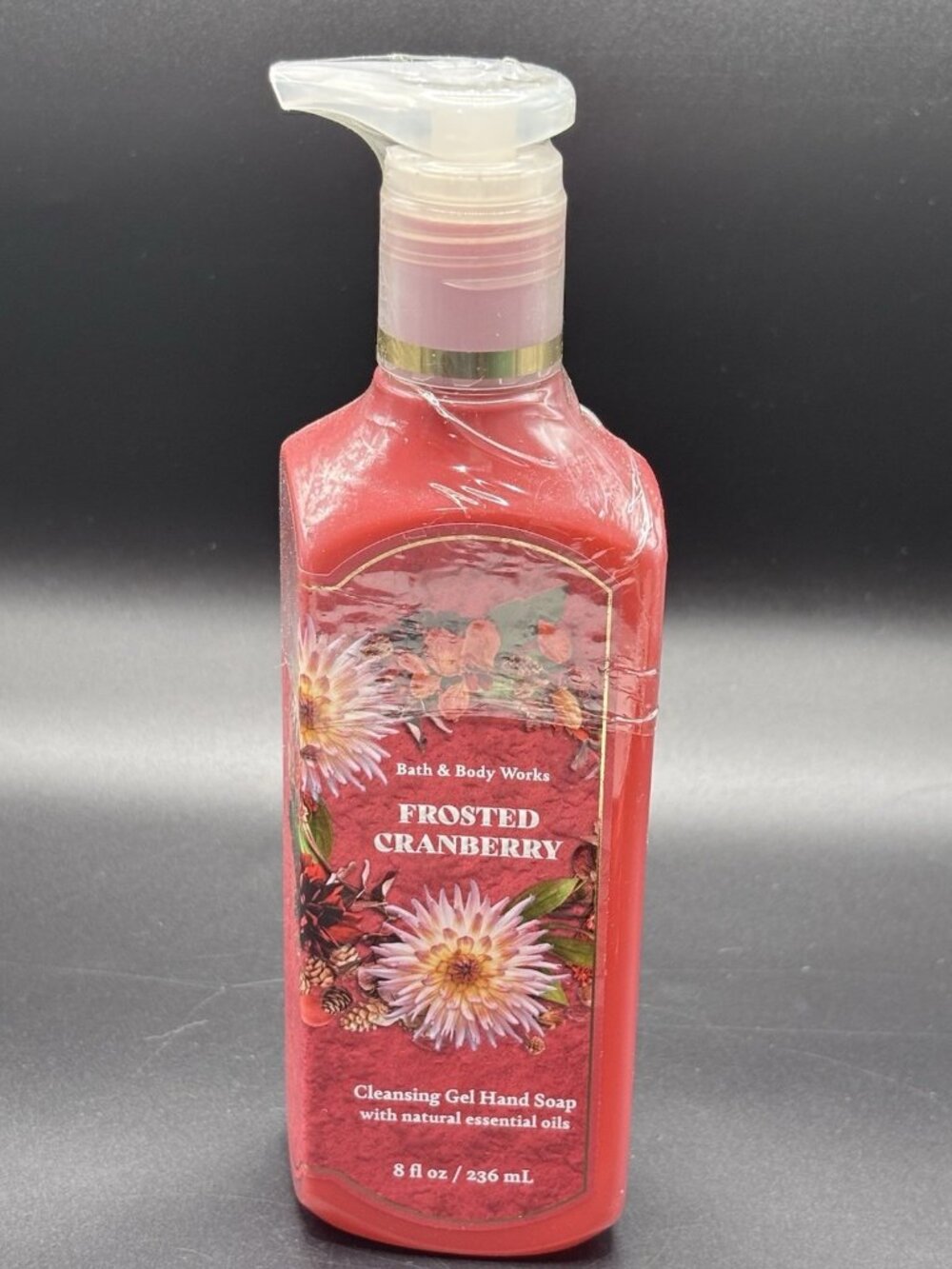 Bath & Body Works Frosted Cranberry Cleansing Gel Hand Soap 8.75 oz Christmas
